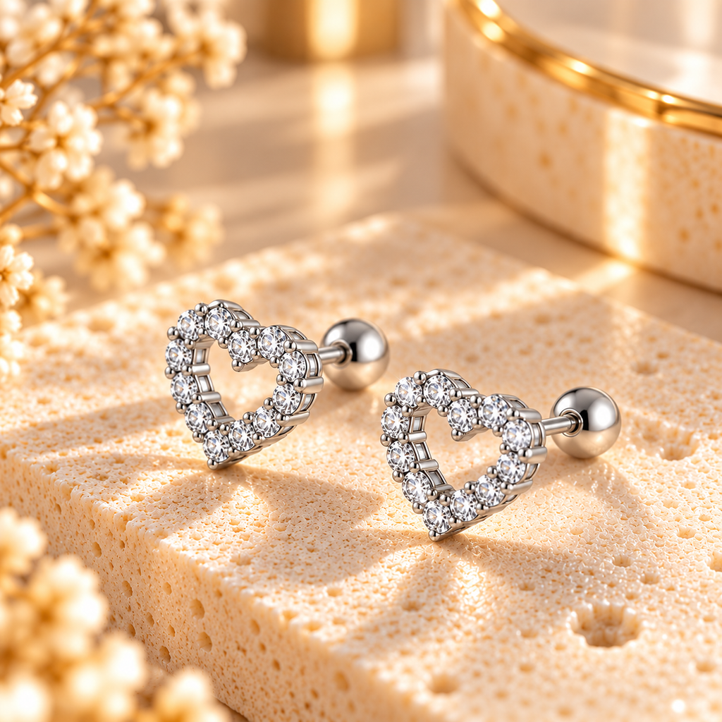 Heart Stud Earrings
