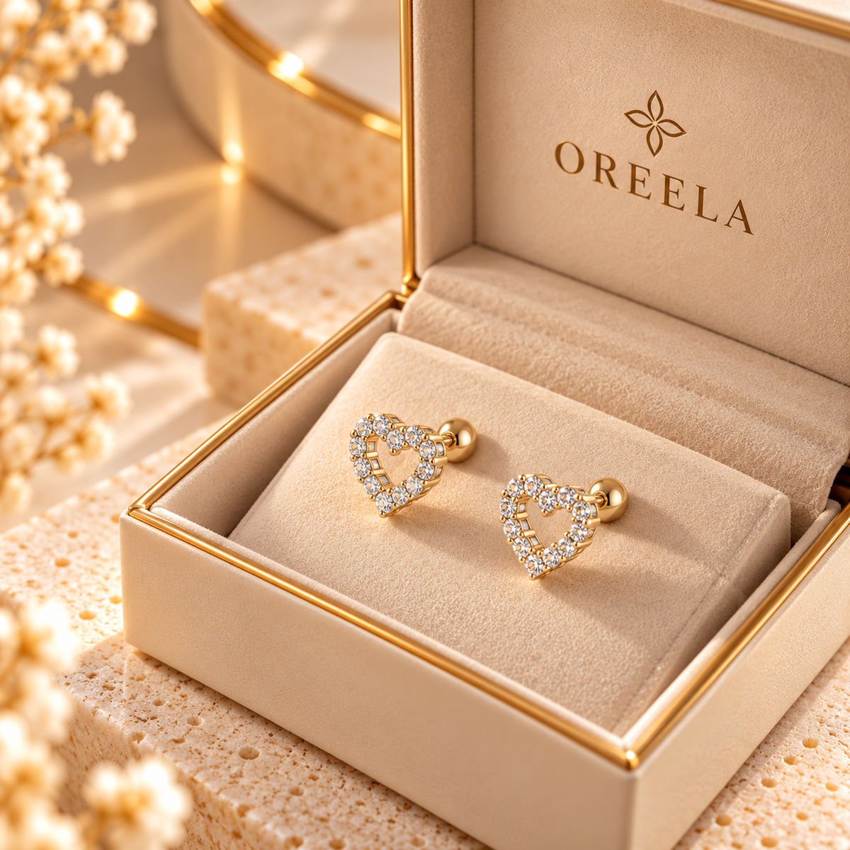 Heart Stud Earrings