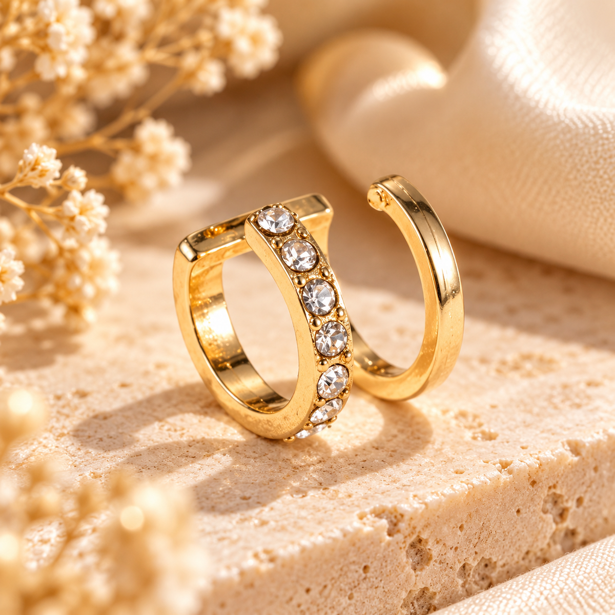 Golden Crystal Cuffs