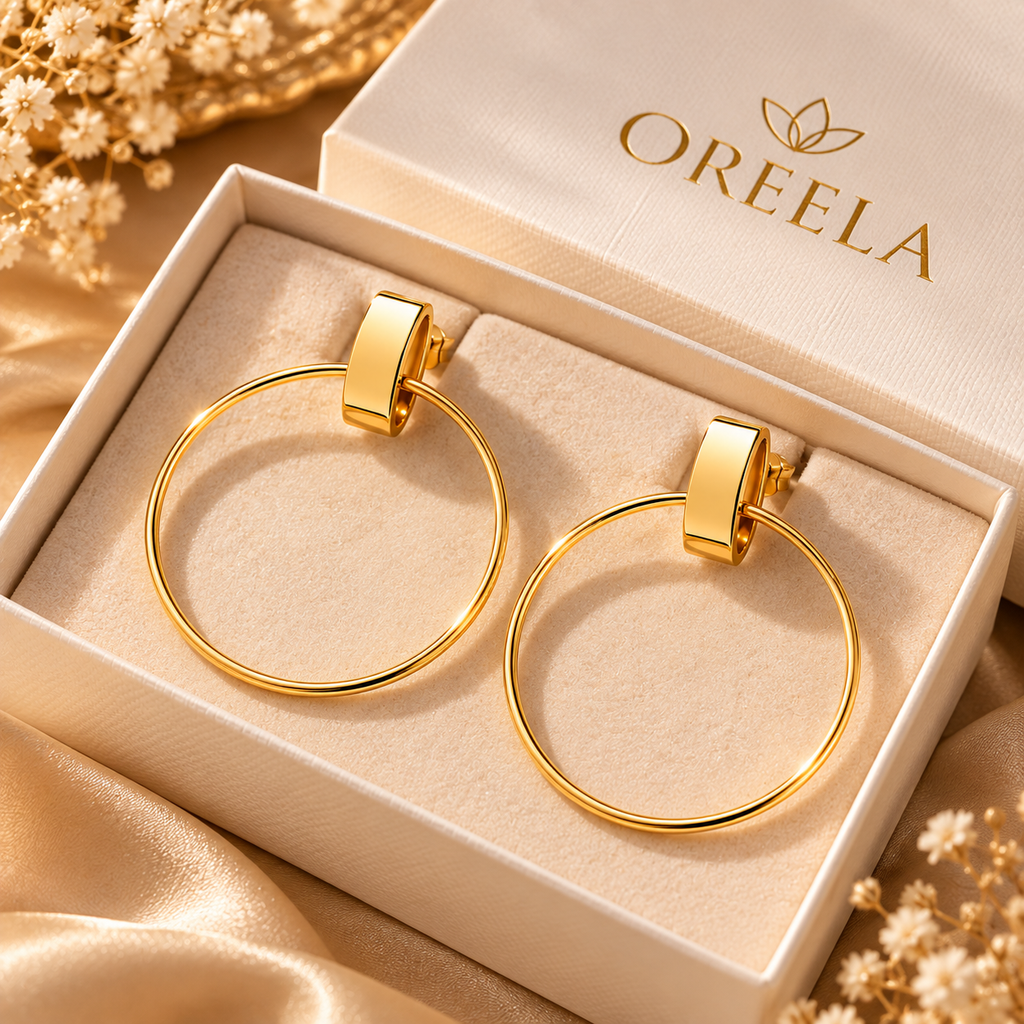 Valeria Golden Halo Earrings