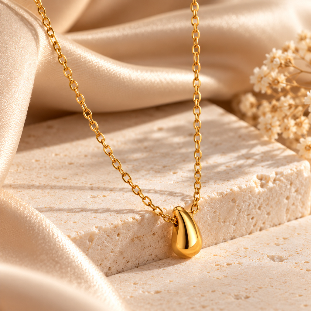 Golden Teardrop Necklace