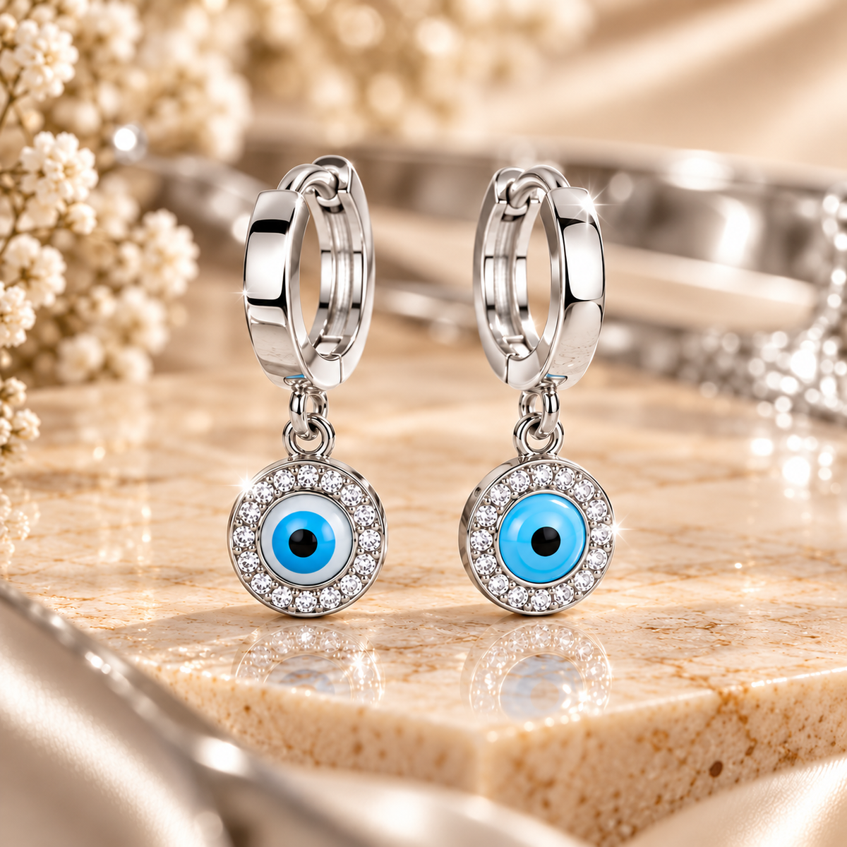 Evil Eye Drop Earrings