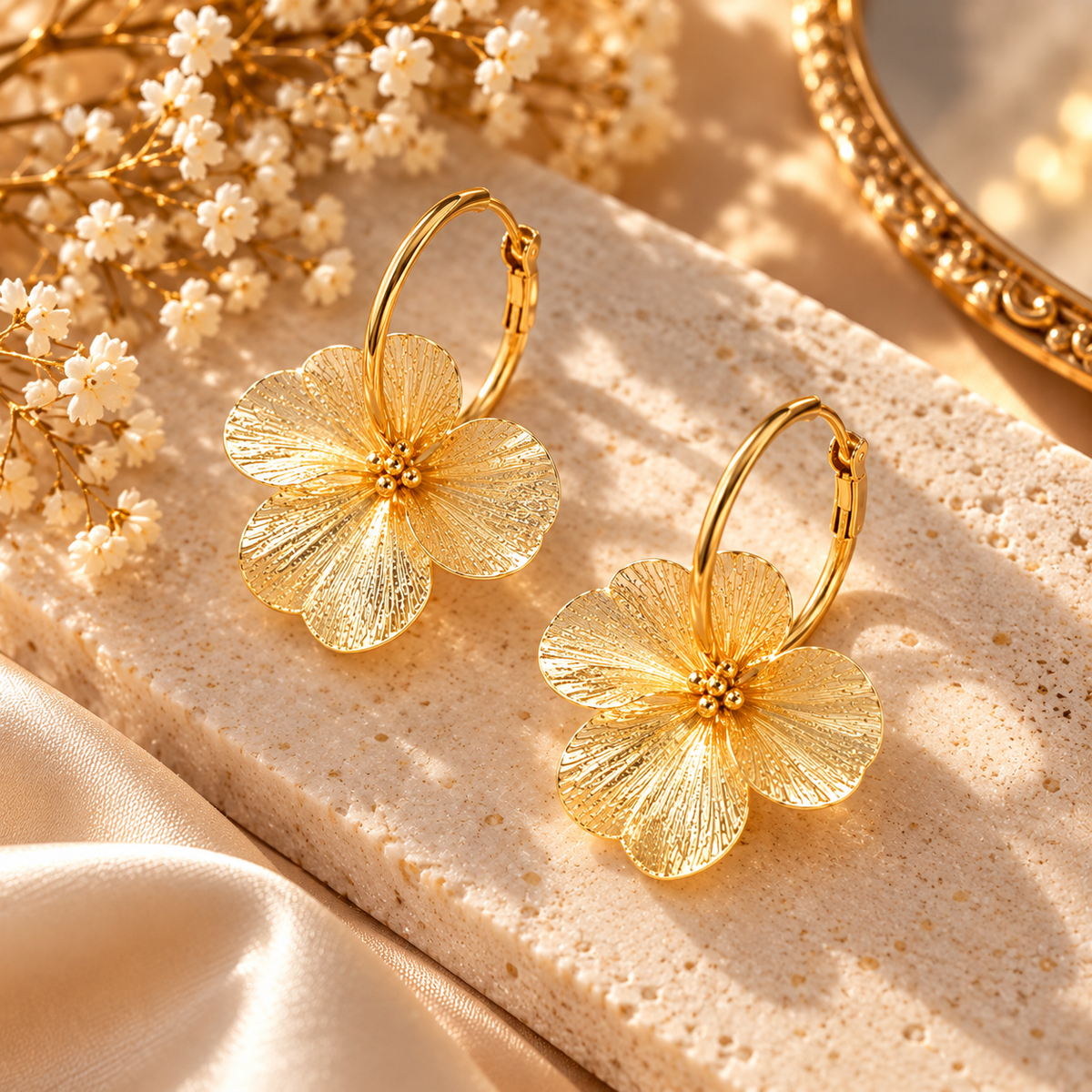 Golden Blossom Earrings