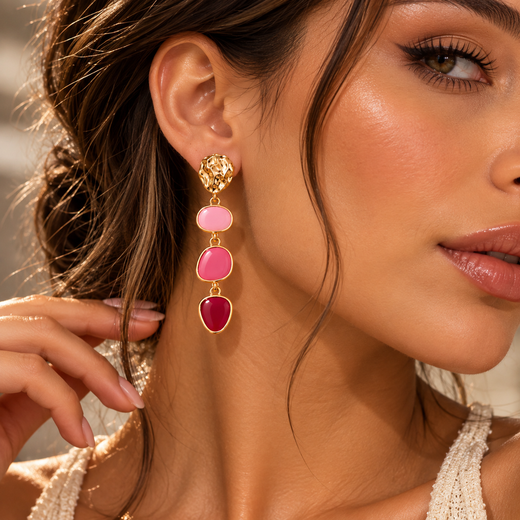 Gemstone Drop Earrings