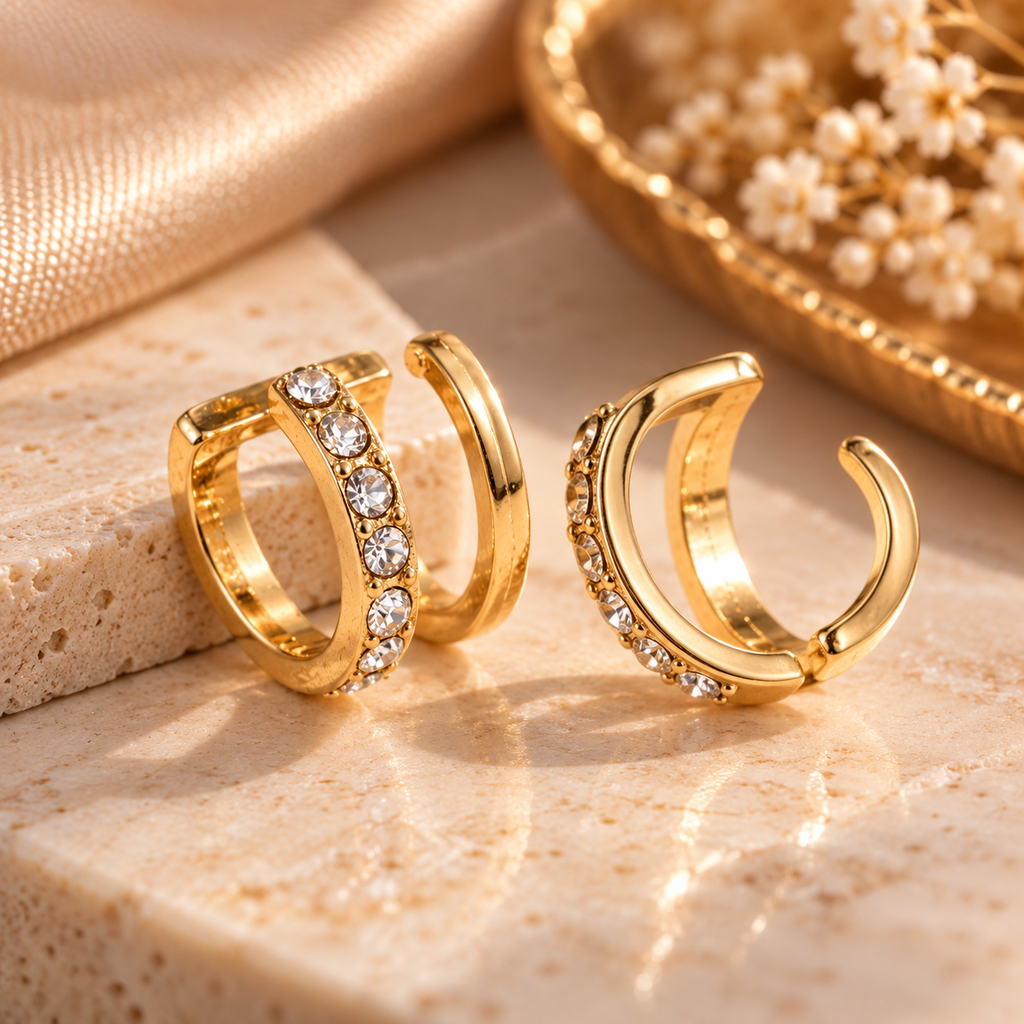 Golden Crystal Cuffs