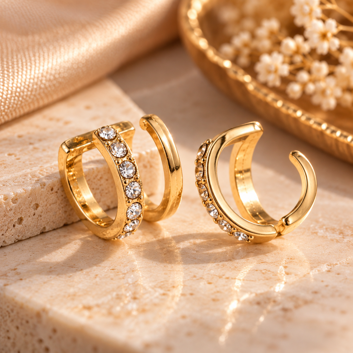 Golden Crystal Cuffs