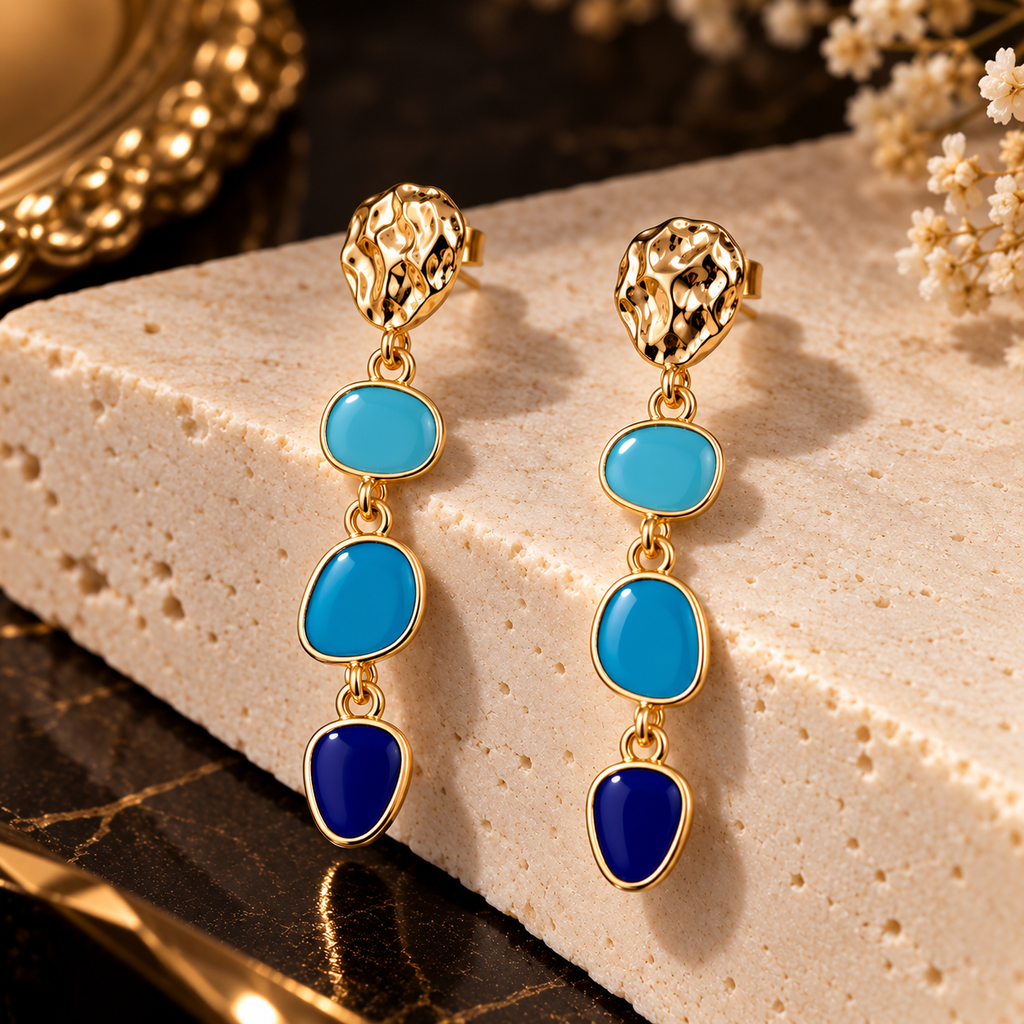 Gemstone Drop Earrings