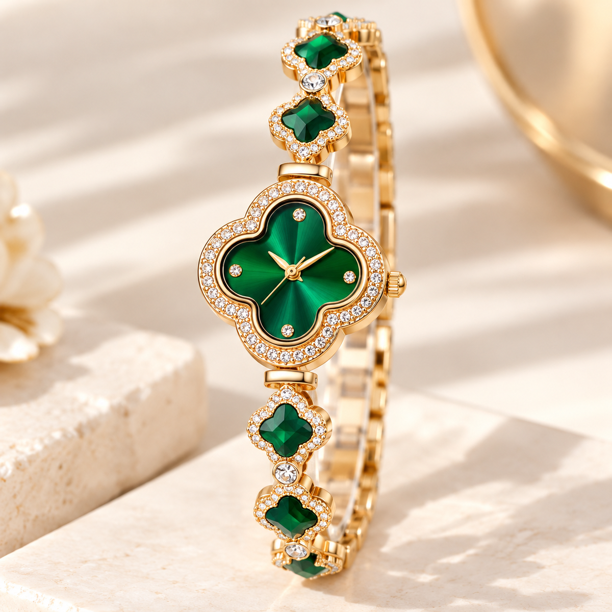 Emerald Clover Luxury Women's Watch
