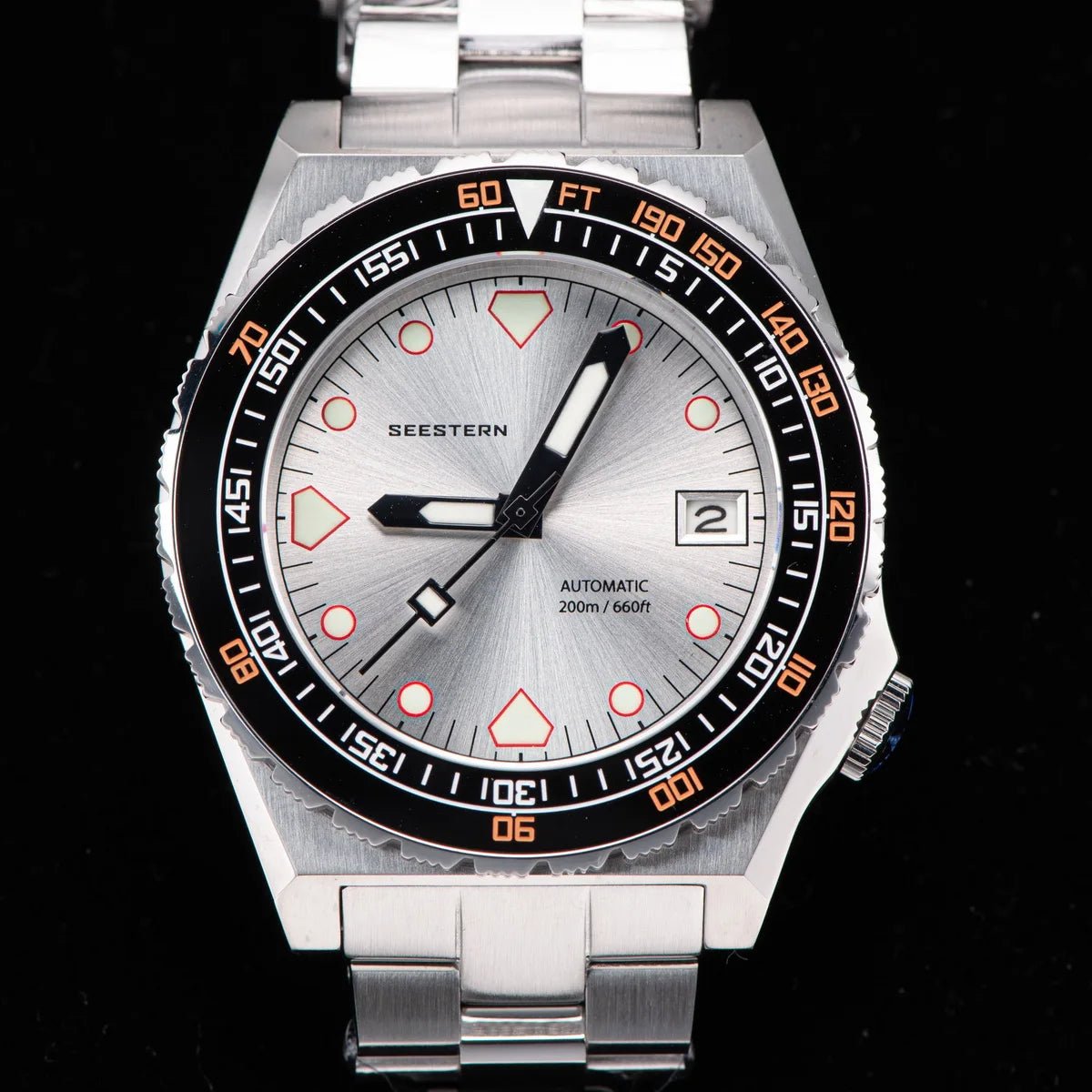 SEESTERN Men Watch Sapphire Luminous 200m Waterproof Bracelet Retro - Oreela
