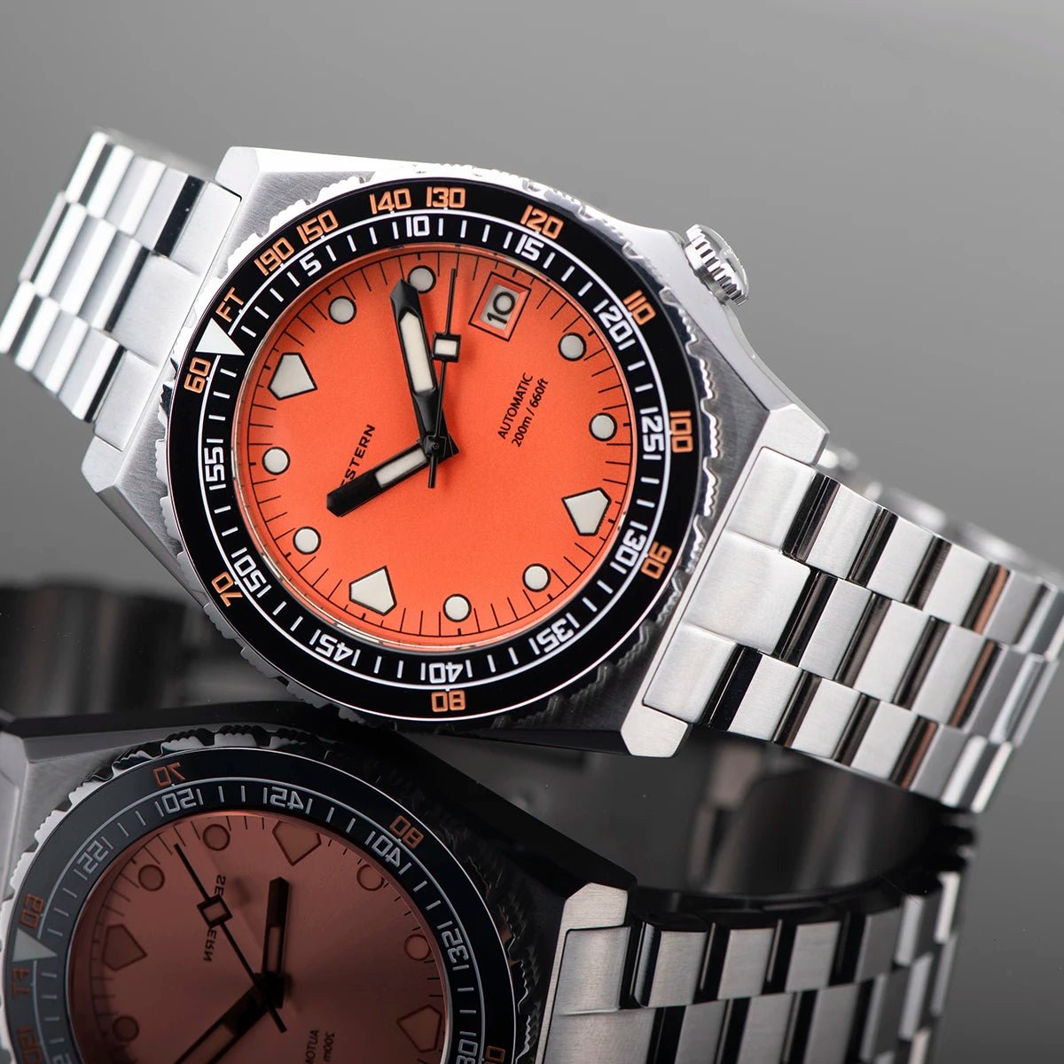 SEESTERN Men Watch Sapphire Luminous 200m Waterproof Bracelet Retro - Oreela