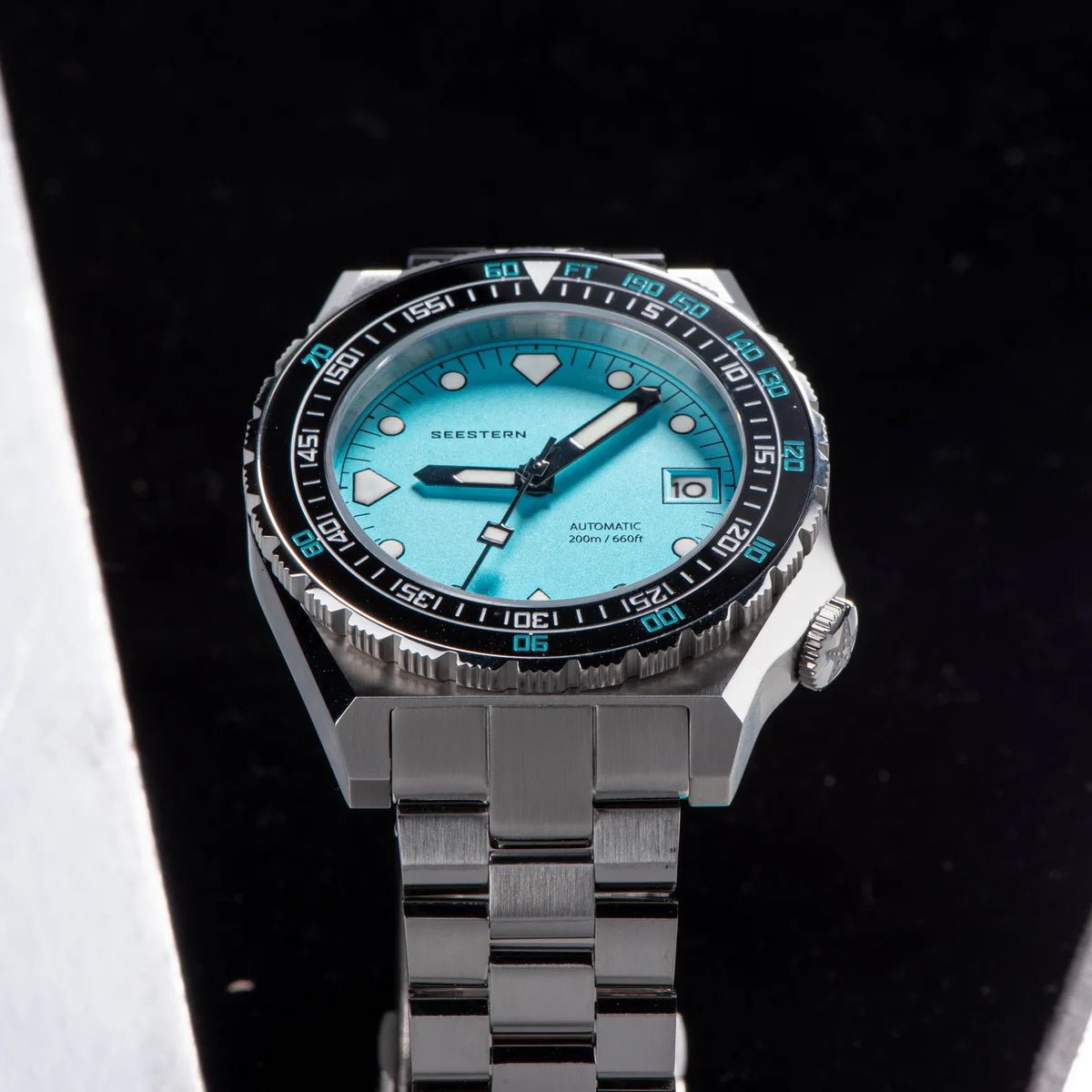 SEESTERN Men Watch Sapphire Luminous 200m Waterproof Bracelet Retro - Oreela