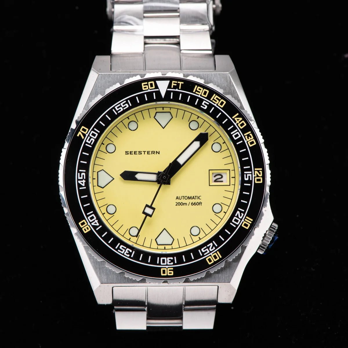 SEESTERN Men Watch Sapphire Luminous 200m Waterproof Bracelet Retro - Oreela