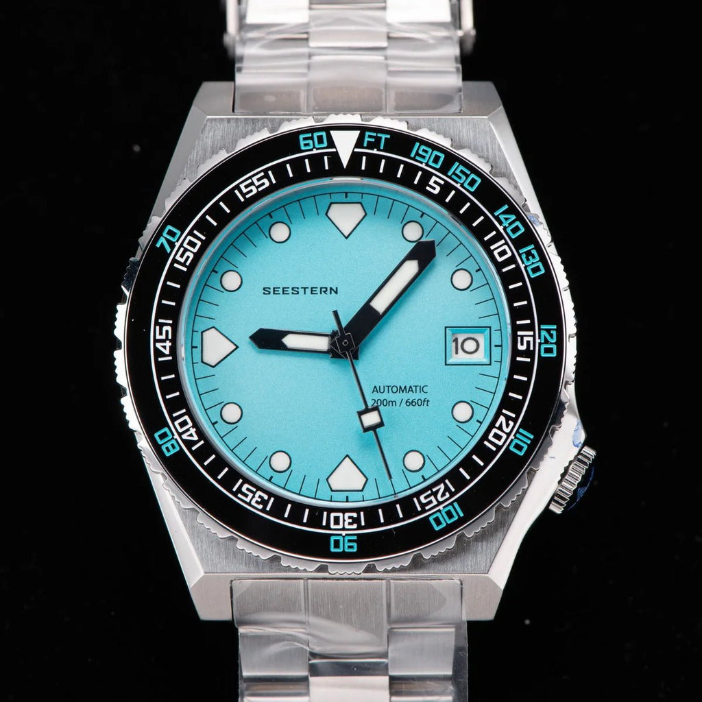 SEESTERN Men Watch Sapphire Luminous 200m Waterproof Bracelet Retro - Oreela