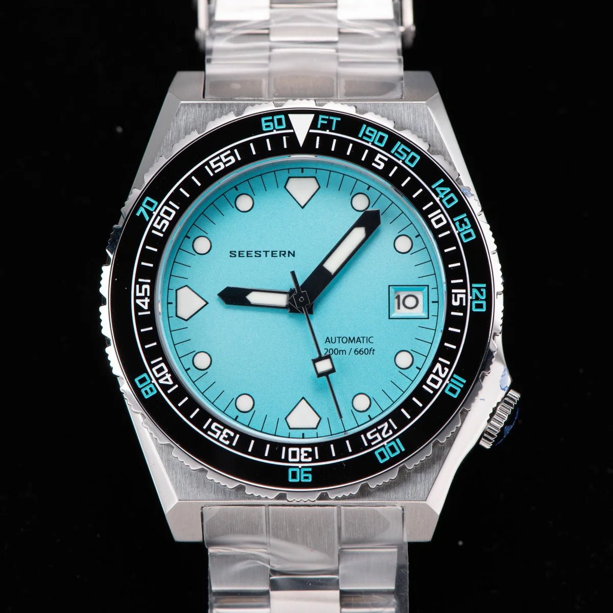 SEESTERN Men Watch Sapphire Luminous 200m Waterproof Bracelet Retro - Oreela