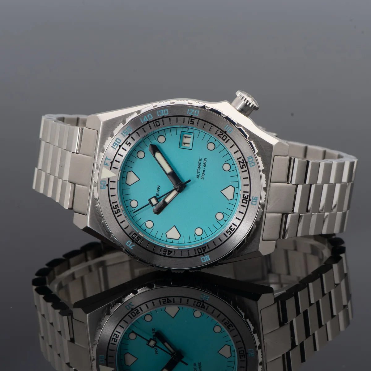 SEESTERN Men Watch Sapphire Luminous 200m Waterproof Bracelet Retro - Oreela