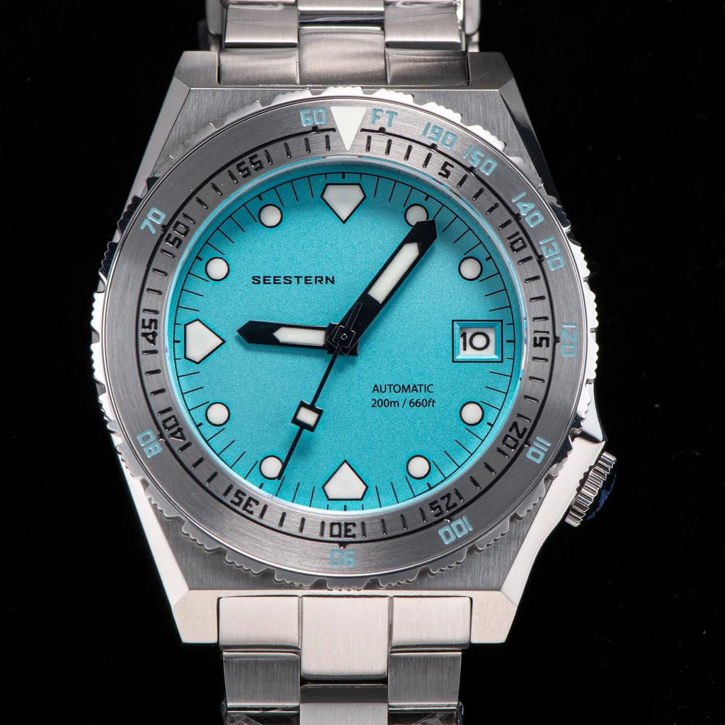 SEESTERN Men Watch Sapphire Luminous 200m Waterproof Bracelet Retro - Oreela
