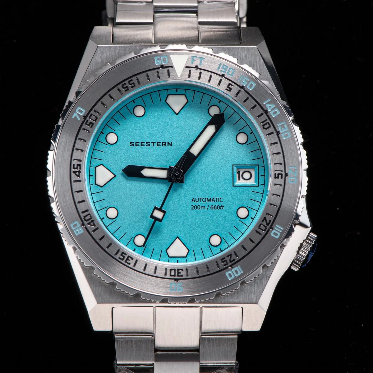 SEESTERN Men Watch Sapphire Luminous 200m Waterproof Bracelet Retro - Oreela