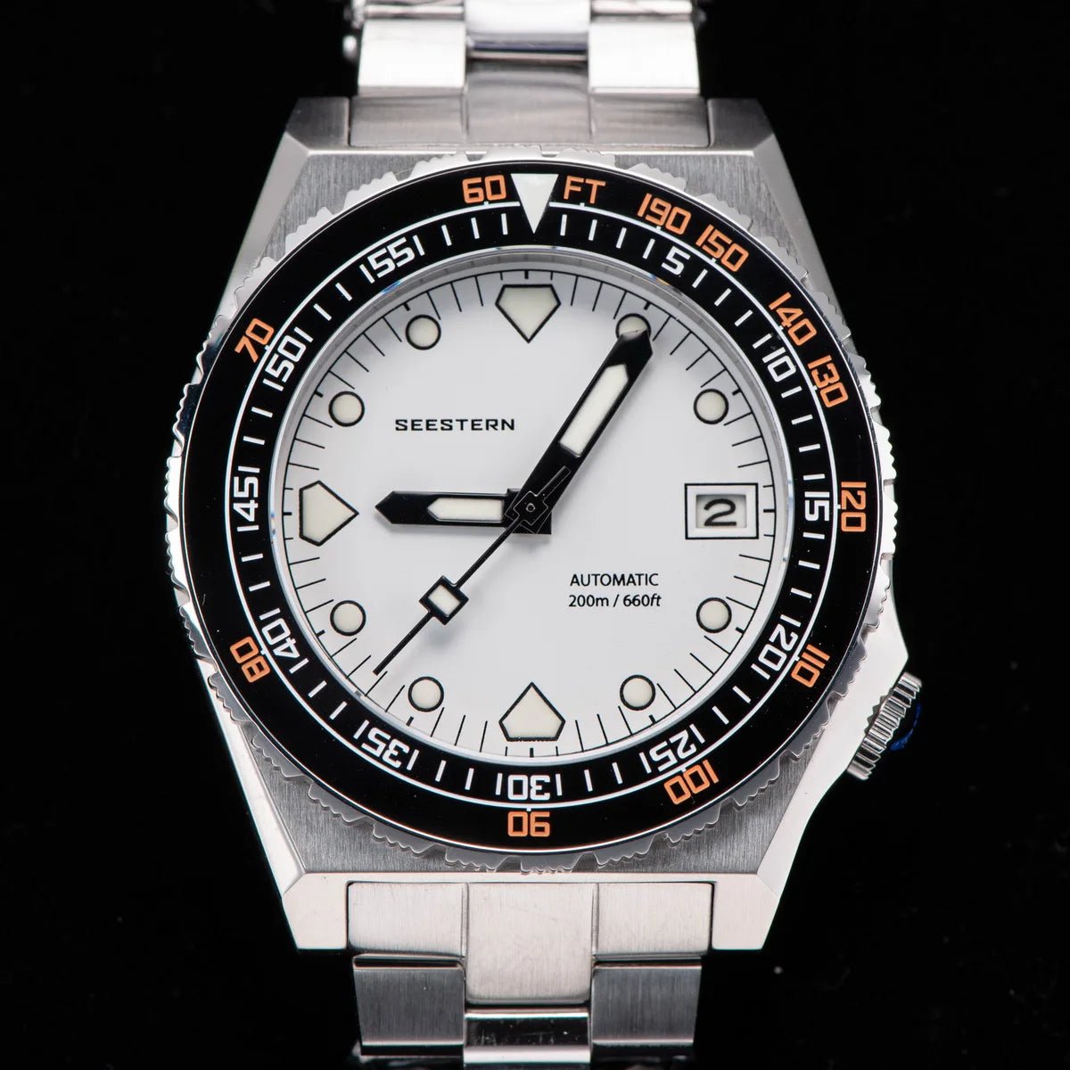 SEESTERN Men Watch Sapphire Luminous 200m Waterproof Bracelet Retro - Oreela