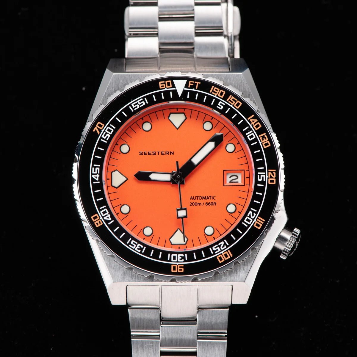 SEESTERN Men Watch Sapphire Luminous 200m Waterproof Bracelet Retro - Oreela