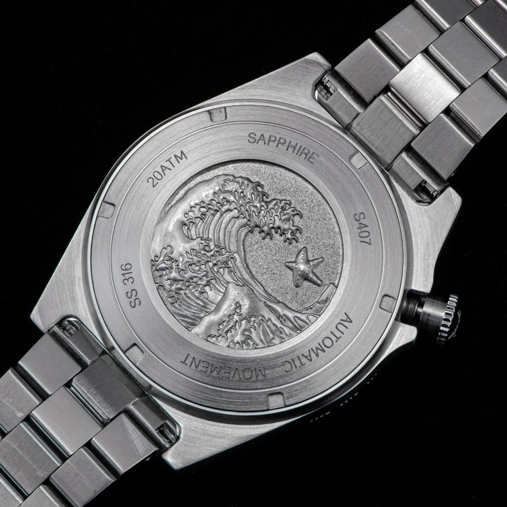SEESTERN Men Watch Sapphire Luminous 200m Waterproof Bracelet Retro - Oreela