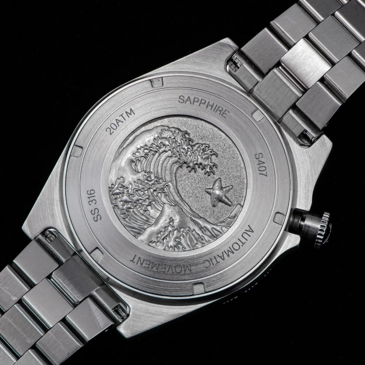 SEESTERN Men Watch Sapphire Luminous 200m Waterproof Bracelet Retro - Oreela