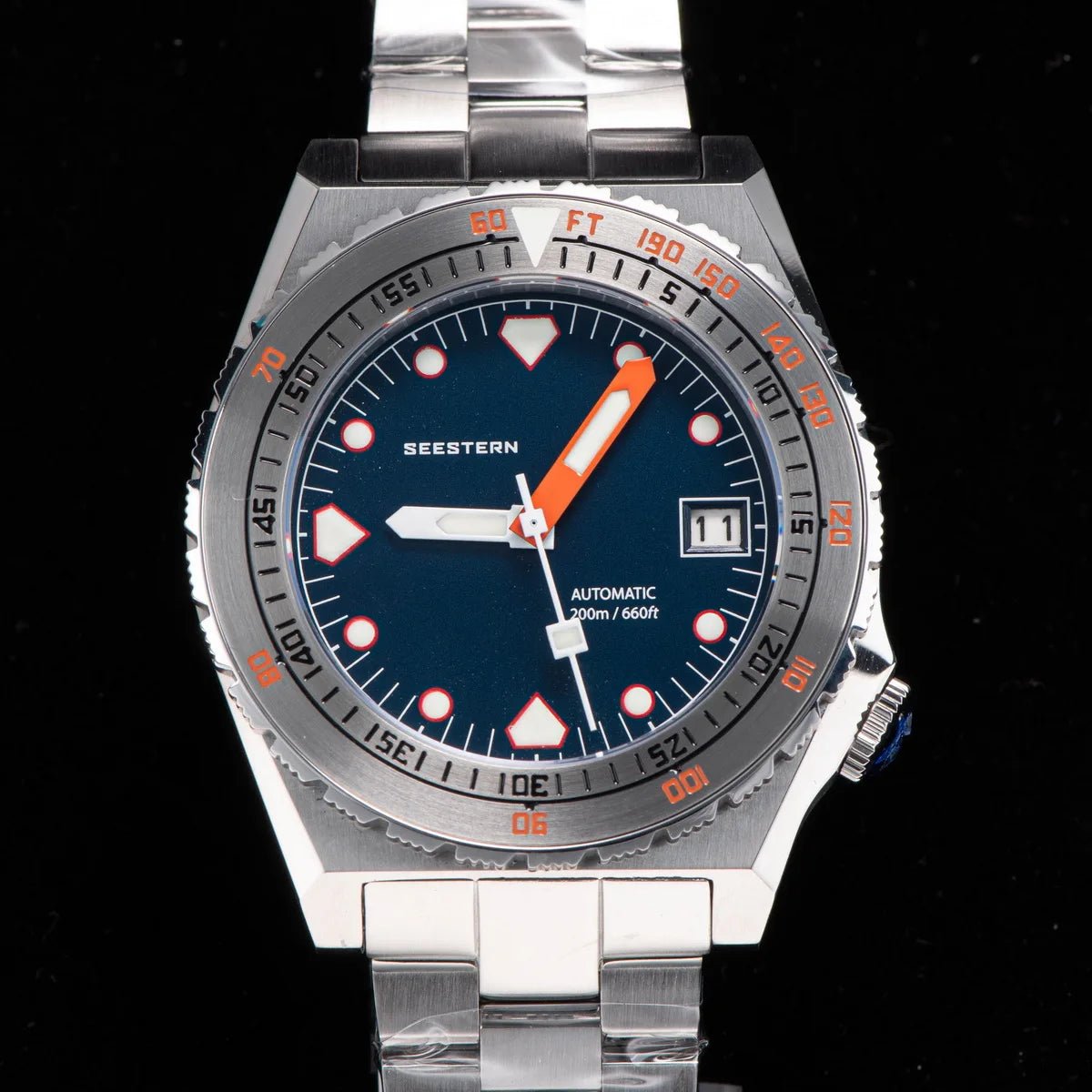 SEESTERN Men Watch Sapphire Luminous 200m Waterproof Bracelet Retro - Oreela