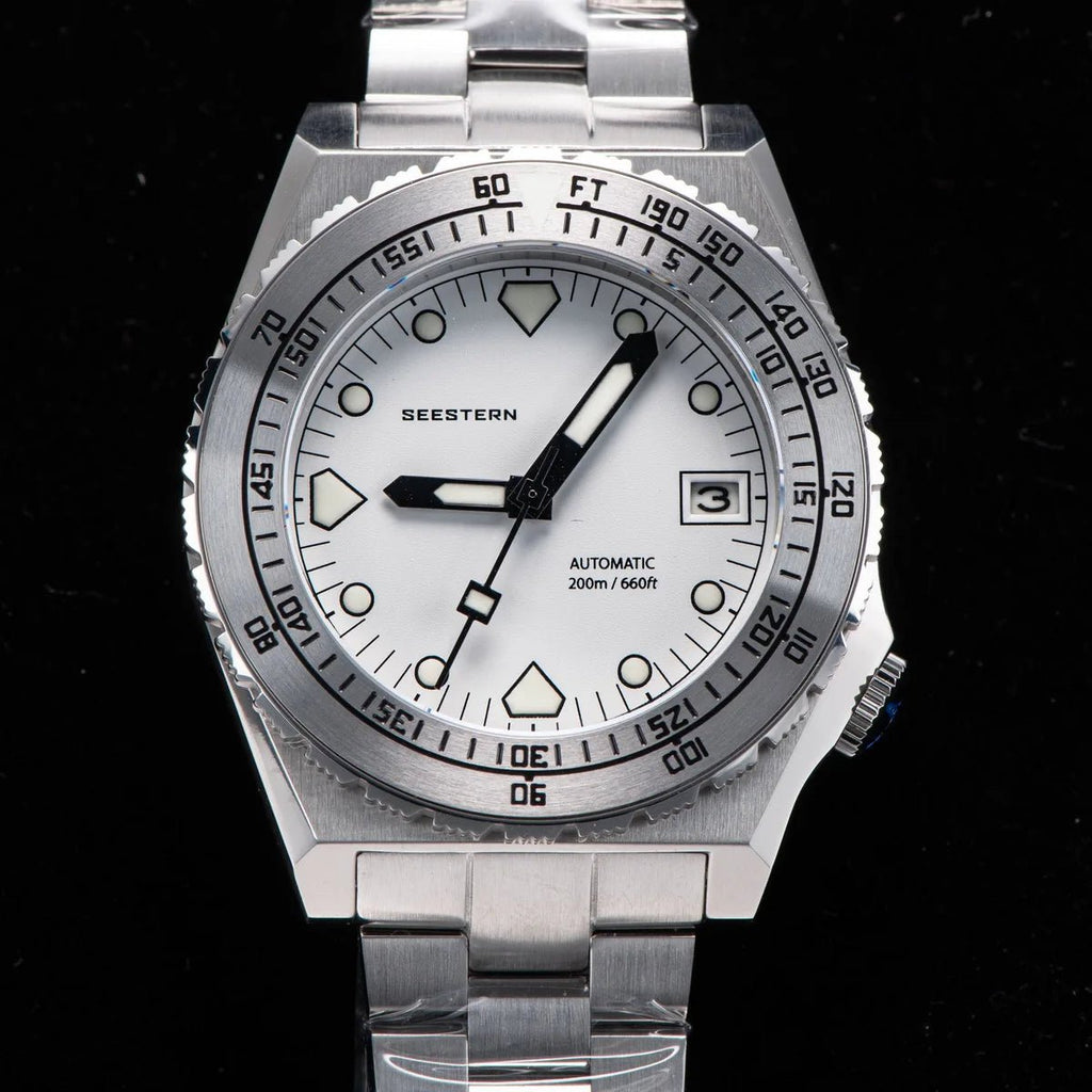SEESTERN Men Watch Sapphire Luminous 200m Waterproof Bracelet Retro - Oreela