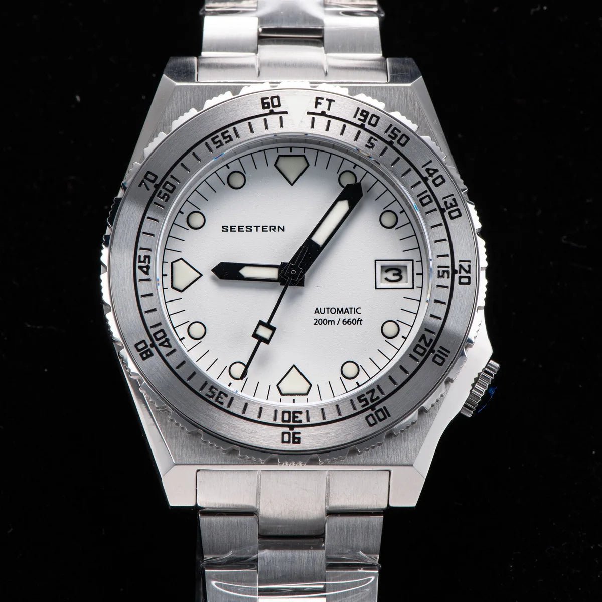 SEESTERN Men Watch Sapphire Luminous 200m Waterproof Bracelet Retro - Oreela