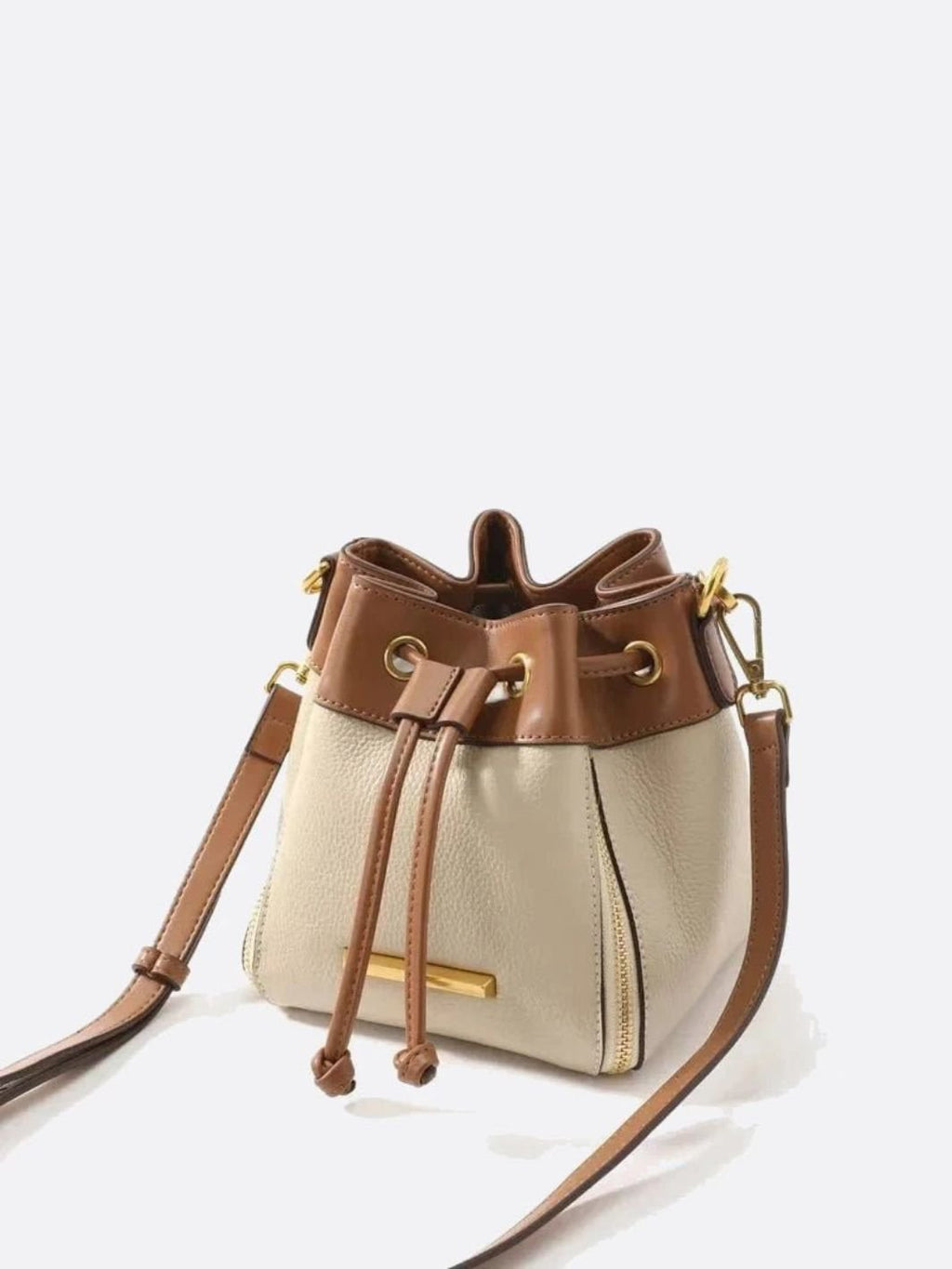 Small Leather Bucket Bag - Oreela