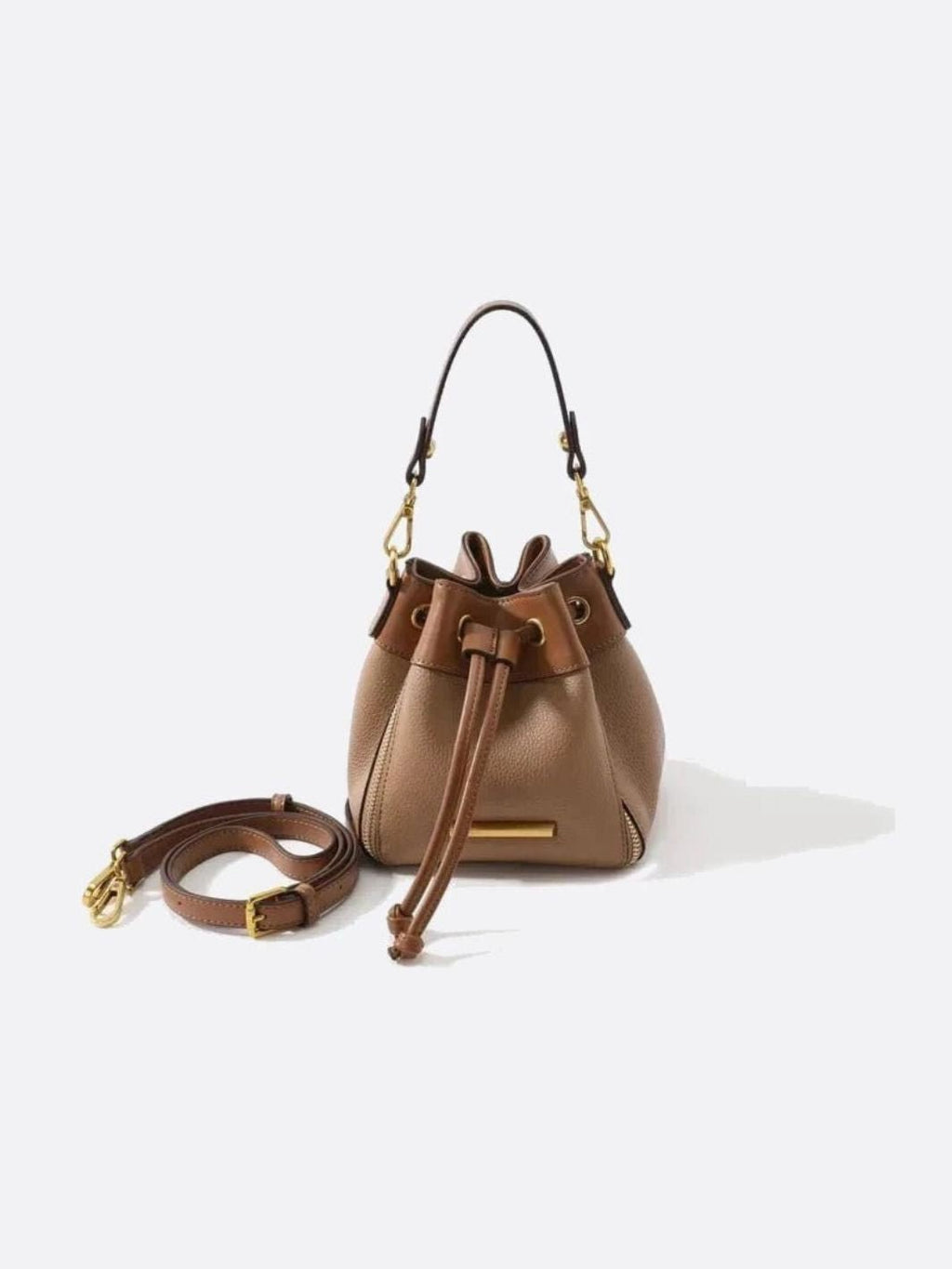 Small Leather Bucket Bag - Oreela