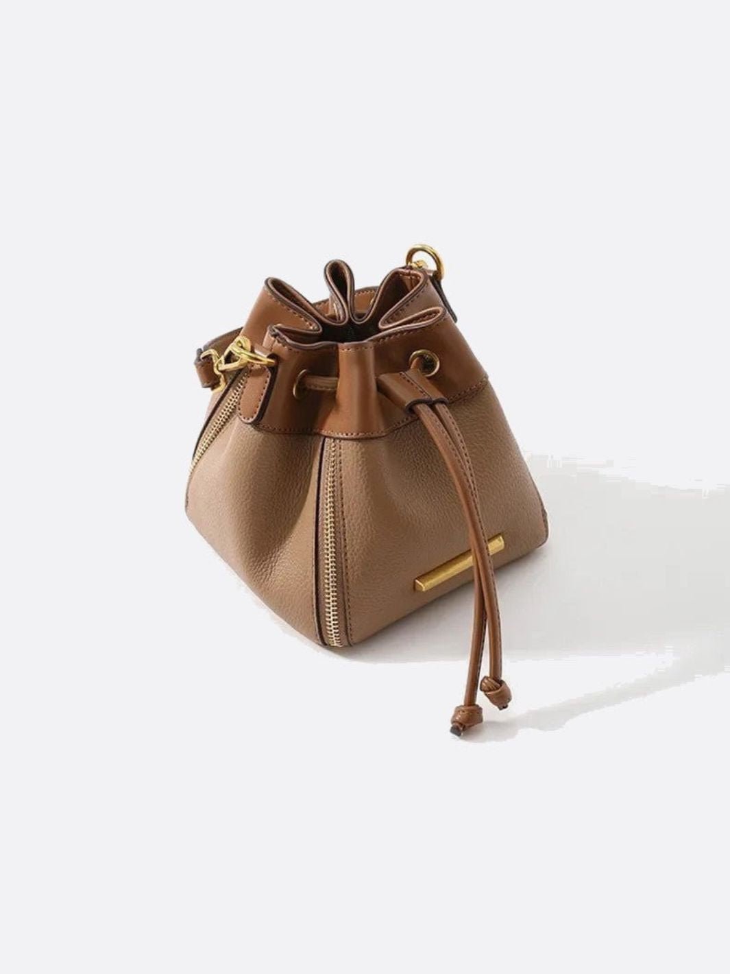 Small Leather Bucket Bag - Oreela