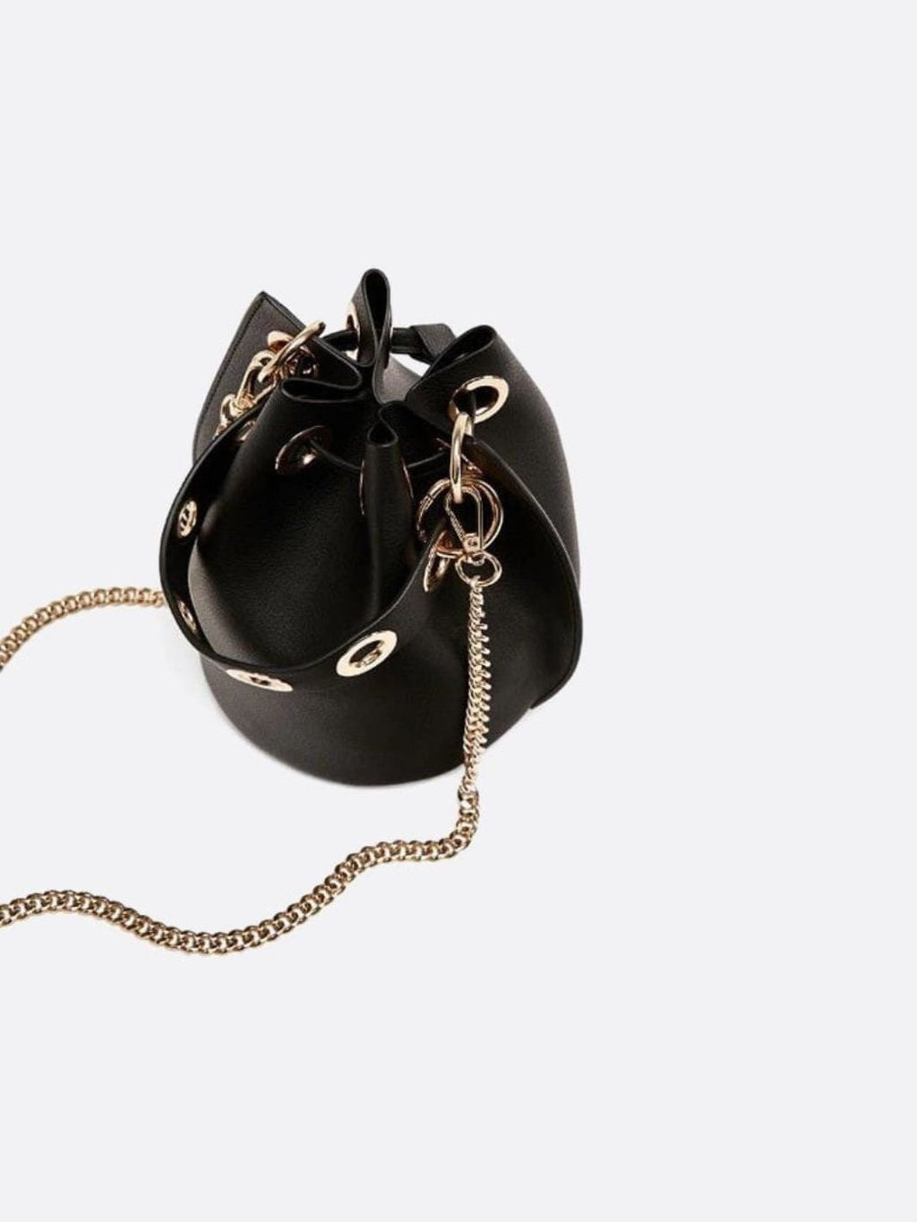 Small Vegan Leather Bucket Bag - Oreela