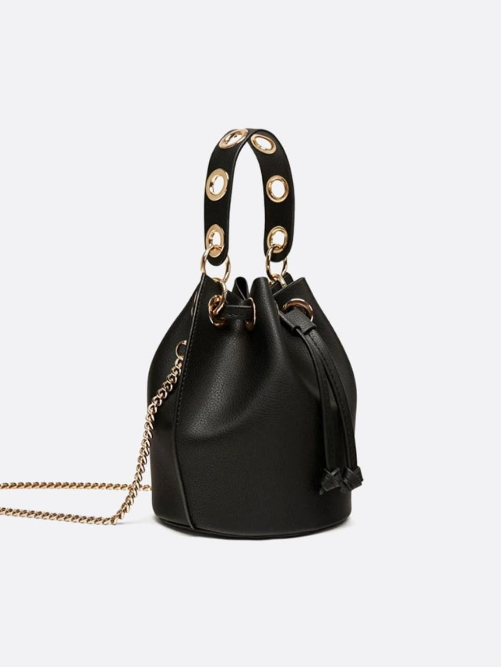 Small Vegan Leather Bucket Bag - Oreela