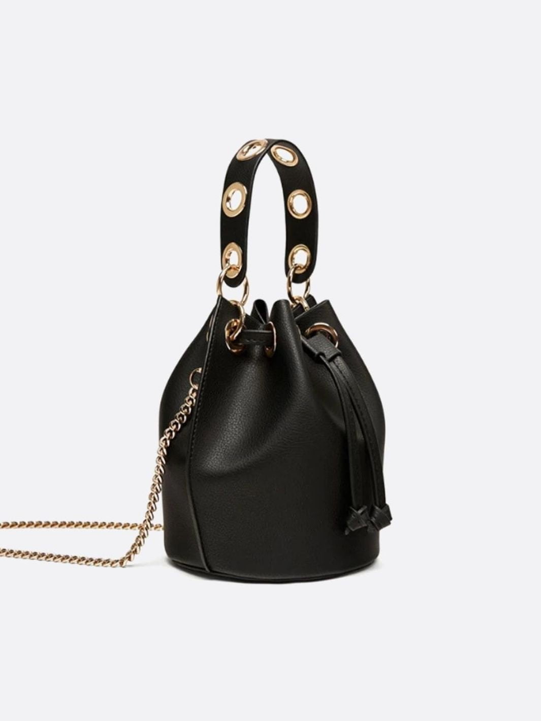 Small Vegan Leather Bucket Bag - Oreela