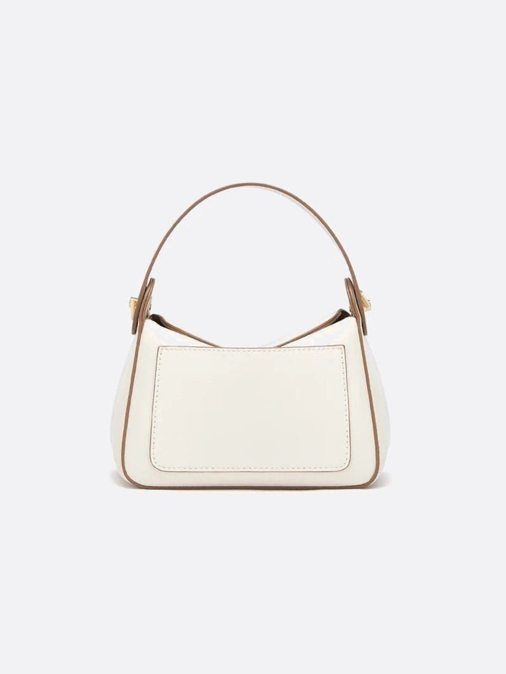 Small White Leather Shoulder Handbag - Oreela