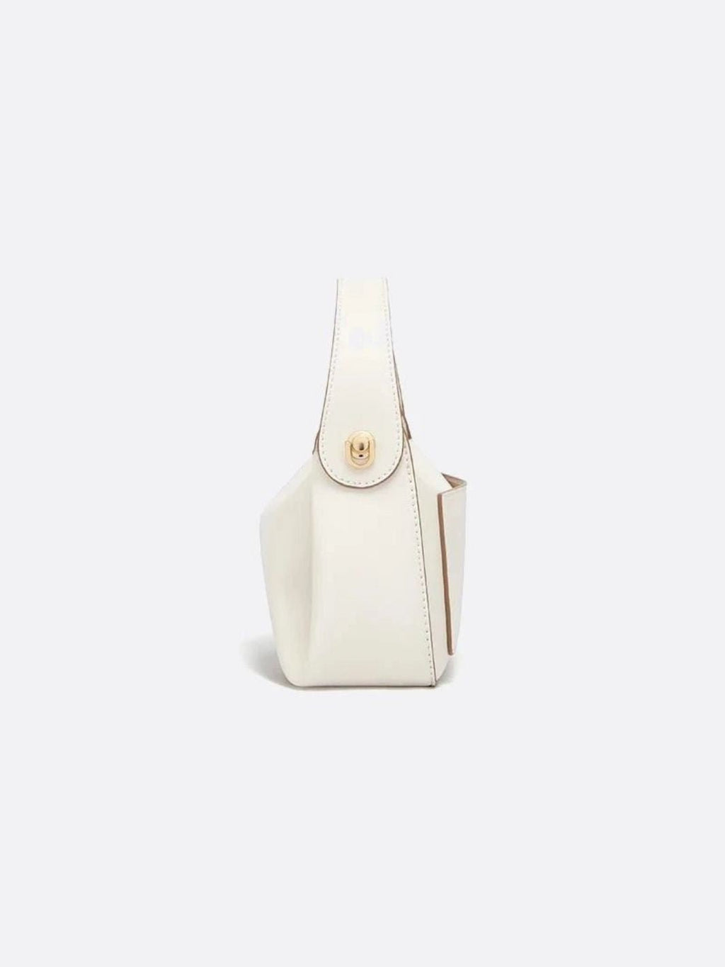Small White Leather Shoulder Handbag - Oreela