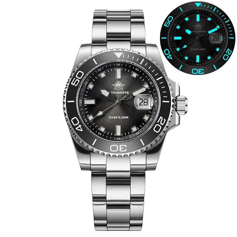 Sports Diver Watch Ceramic Bezel Colorful Dial 200m Waterproof - Oreela