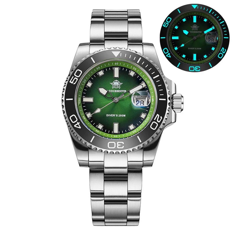 Sports Diver Watch Ceramic Bezel Colorful Dial 200m Waterproof - Oreela