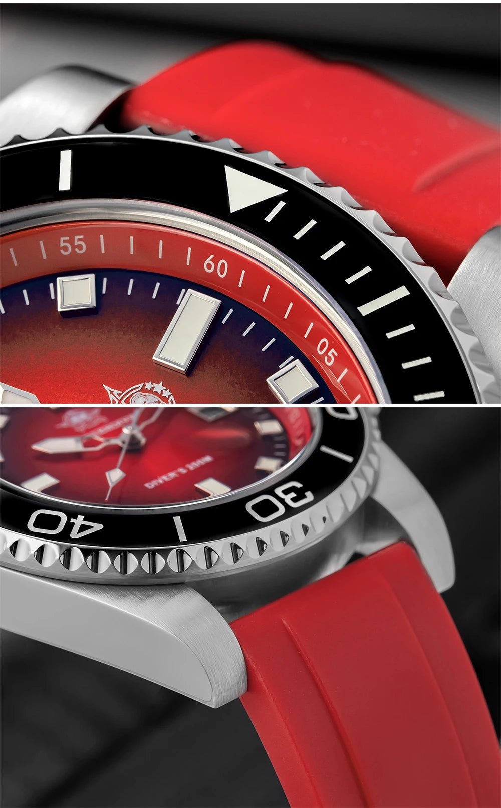 Sports Diver Watch Ceramic Bezel Colorful Dial 200m Waterproof - Oreela