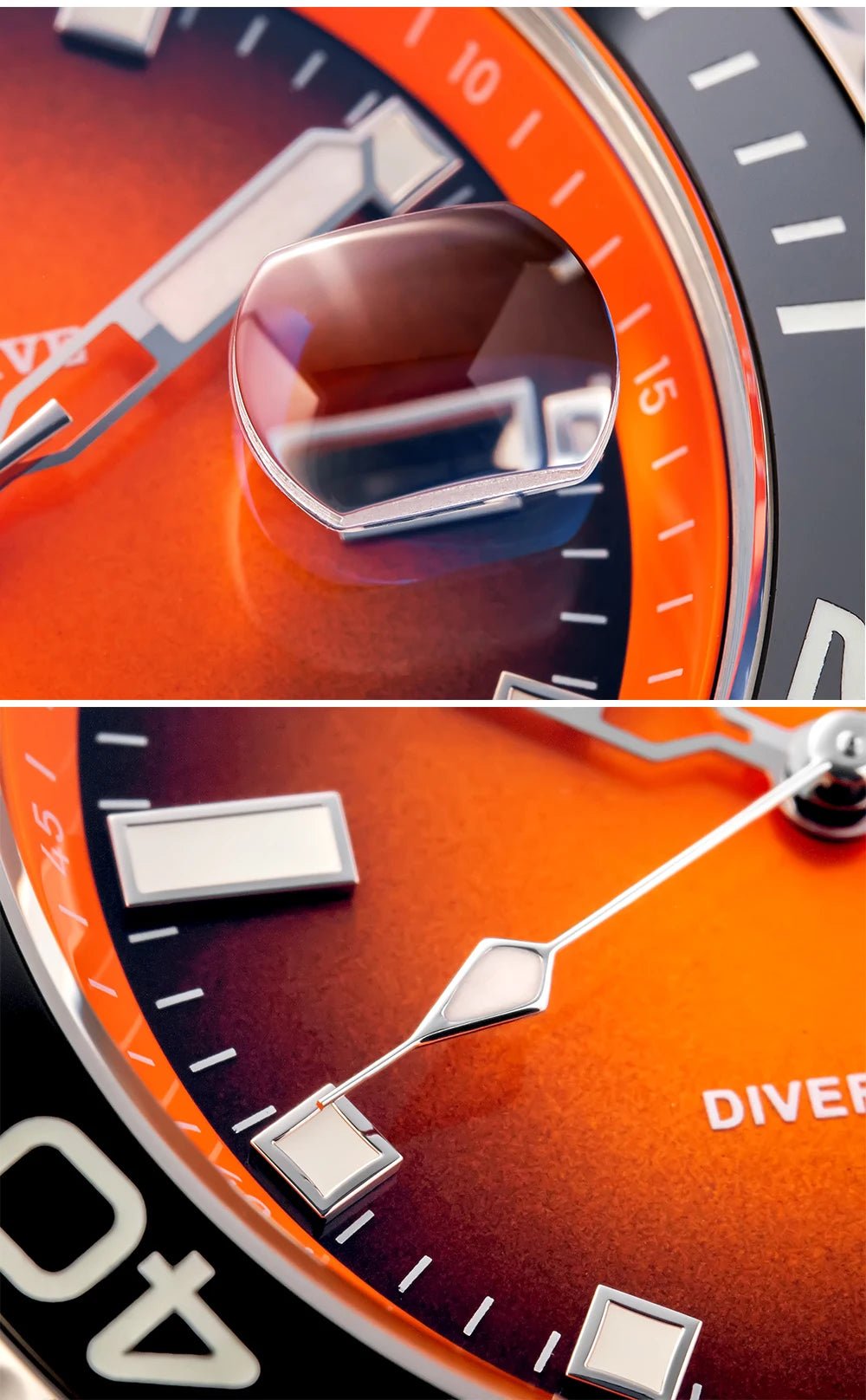 Sports Diver Watch Ceramic Bezel Colorful Dial 200m Waterproof - Oreela
