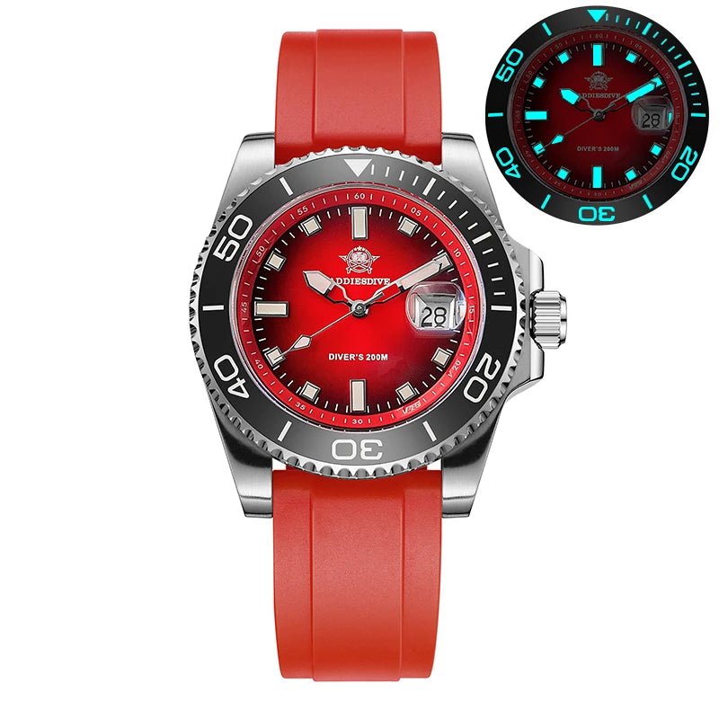 Sports Diver Watch Ceramic Bezel Colorful Dial 200m Waterproof - Oreela