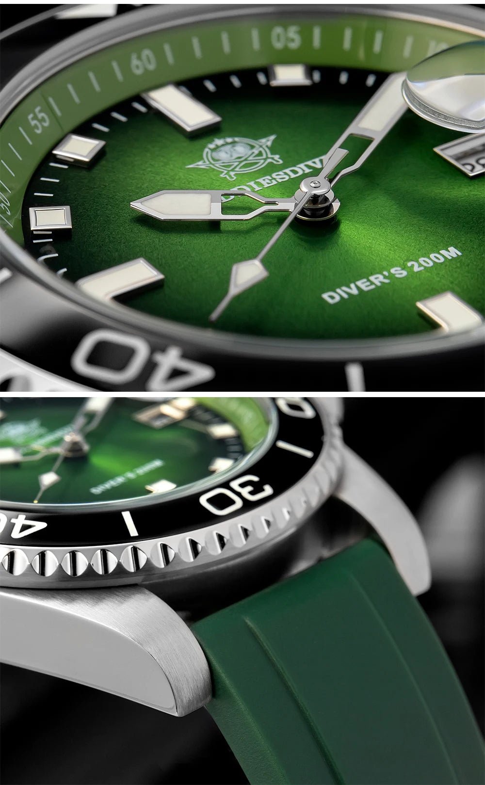 Sports Diver Watch Ceramic Bezel Colorful Dial 200m Waterproof - Oreela