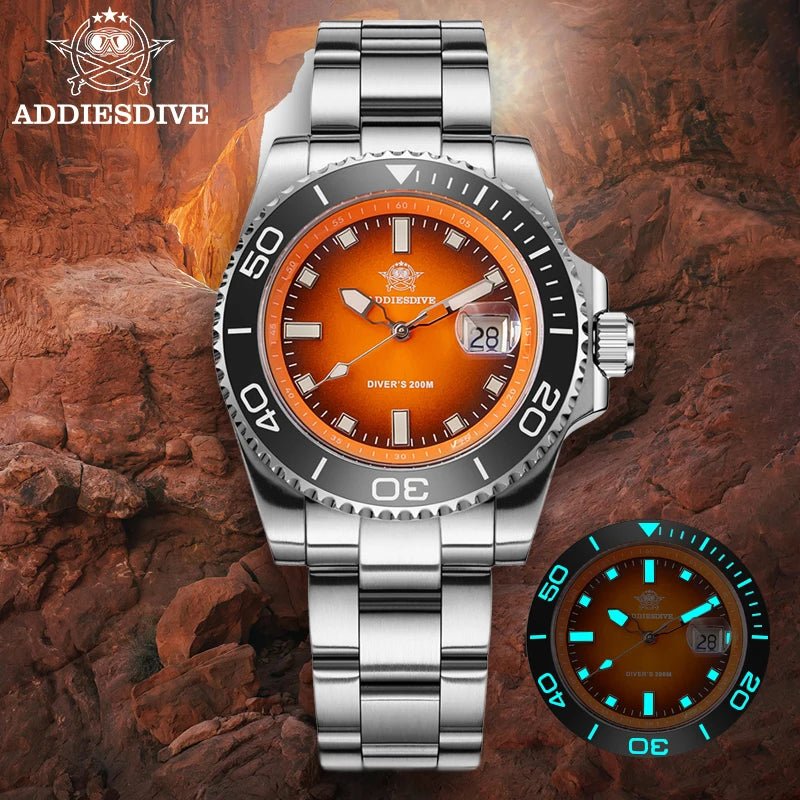 Sports Diver Watch Ceramic Bezel Colorful Dial 200m Waterproof - Oreela