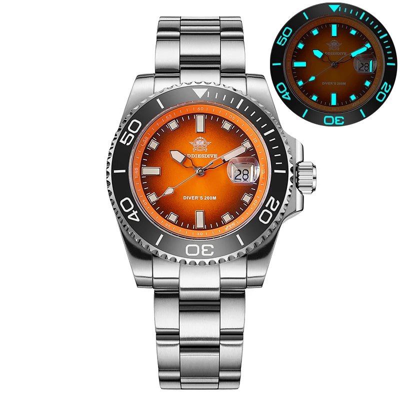 Sports Diver Watch Ceramic Bezel Colorful Dial 200m Waterproof - Oreela