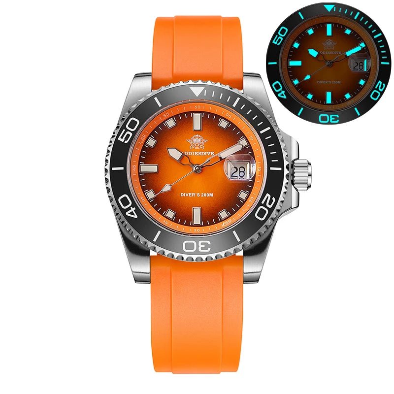 Sports Diver Watch Ceramic Bezel Colorful Dial 200m Waterproof - Oreela