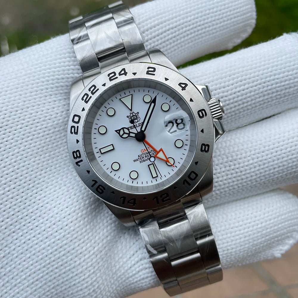 STEELDIVE Official GMT SD1992 Fashion Watch Steel Bezel Super Luminous Dive 300M Waterproof - Oreela