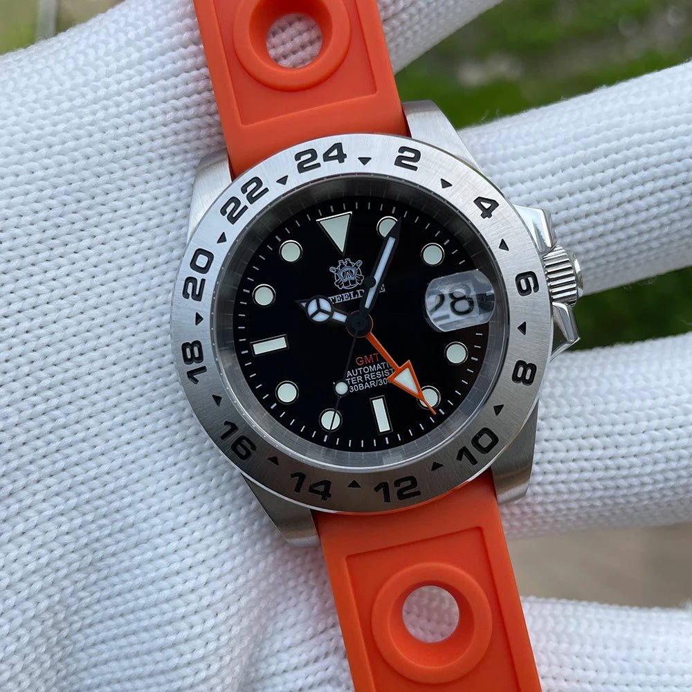 STEELDIVE Official GMT SD1992 Fashion Watch Steel Bezel Super Luminous Dive 300M Waterproof - Oreela