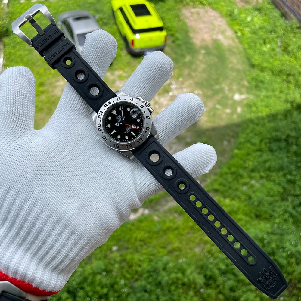 STEELDIVE Official GMT SD1992 Fashion Watch Steel Bezel Super Luminous Dive 300M Waterproof - Oreela