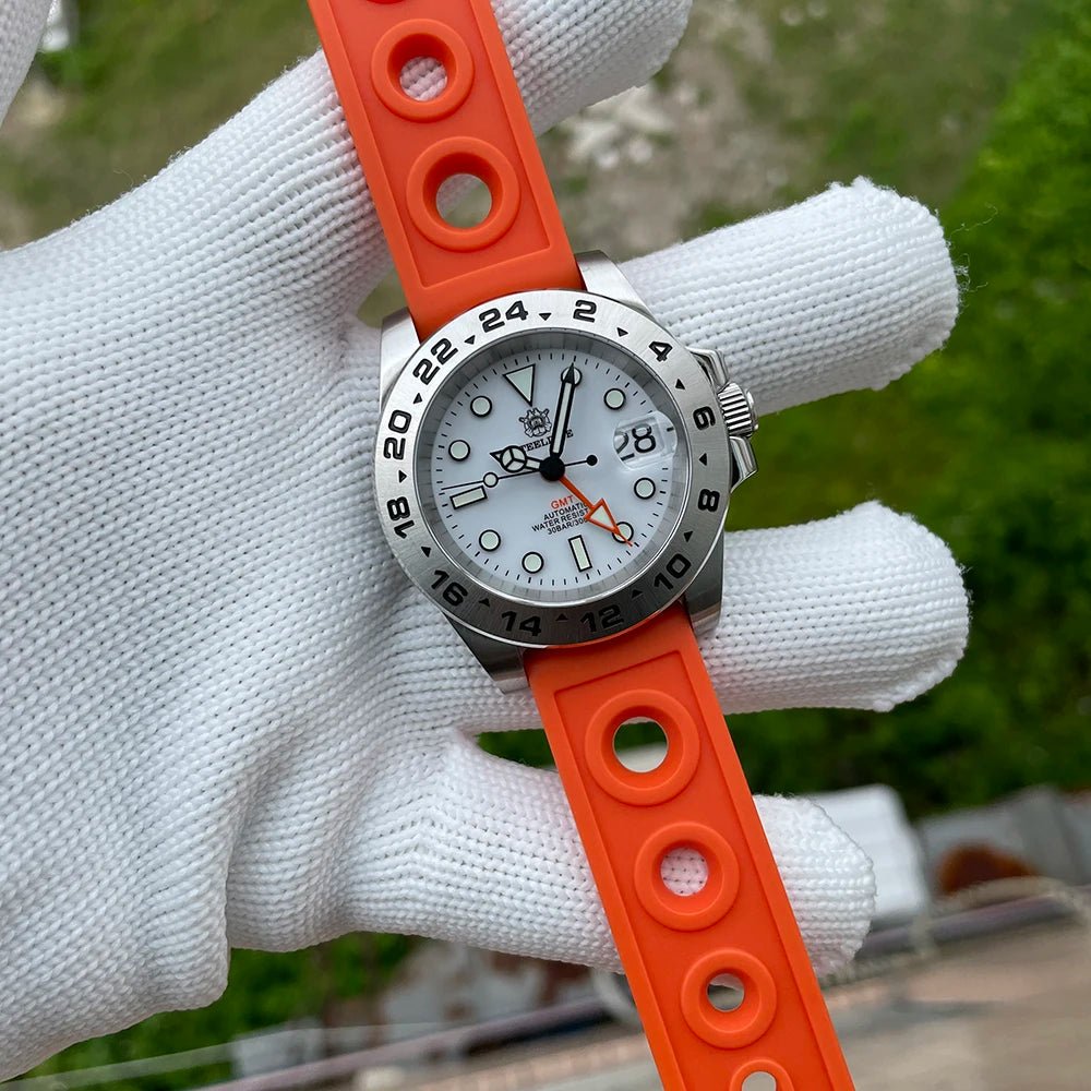 STEELDIVE Official GMT SD1992 Fashion Watch Steel Bezel Super Luminous Dive 300M Waterproof - Oreela
