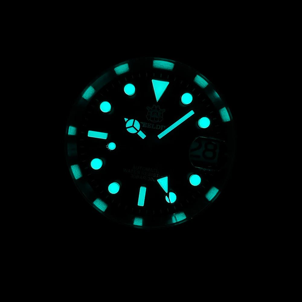STEELDIVE Official GMT SD1992 Fashion Watch Steel Bezel Super Luminous Dive 300M Waterproof - Oreela